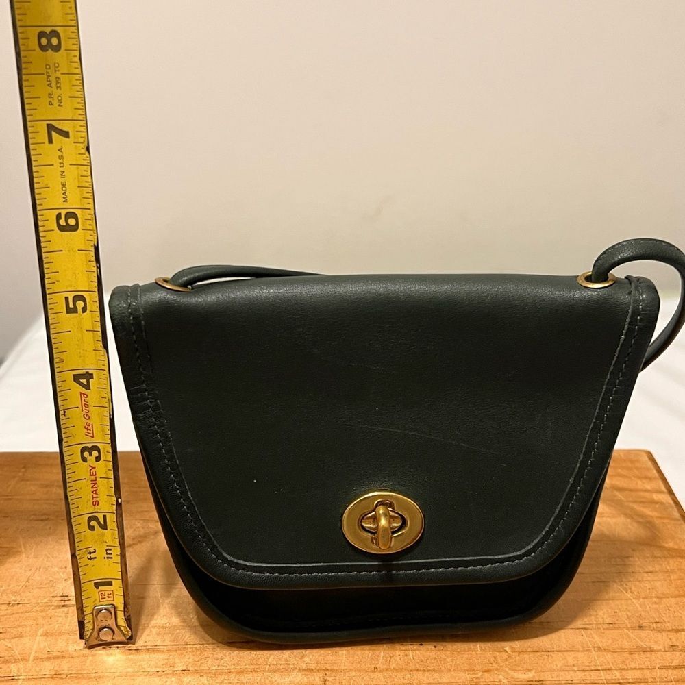 Vintage Coach Green Everette Leather Crossbody Bag Style No 9934 RARE GREEN - Picture 15 of 15
